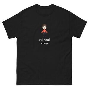 Mii Need A Beer Nintendo Wii Meme Fan Gift Graphic Gamer T-Shirt